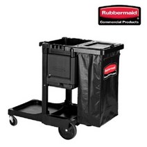 러버메이드 제니터 청소카트 세트 (검정비닐백+캐비닛+덮개) 고급 청소용 카트 업소용, 1개, 제니터 청소카트 세트（검정／카트＋덮개＋캐비닛）