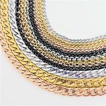 서은이네 써지컬스틸 체인목줄 강아지목걸이 고양이목걸이 소중대형견 목걸이 (11종), 목줄C골드, 60cm