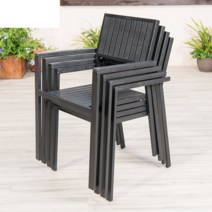 야외 의자 카페 테라스 발코니 정원 옥상 수영장 팬션, 플랫 암체어 티크색