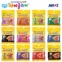 아모스 탱탱 아이 클레이 파우치 10p, 파랑, 50g