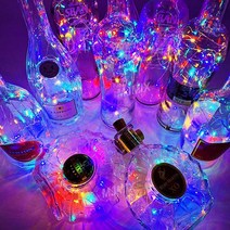 태양무역 와이어 LED 전구 줄조명 줄전구 (건전지형) 인테리어 DIY 무드등 앵두전구 트리 장식 크리스마스 벽 조명 벽트리, 06. 코르크 마개 20구(7색 변색)