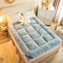 두꺼운메모리폼 라텍스매트 수면 라텍스 매트리스 토퍼 접이식 매직 벨벳 스노우 벨벳 쿠션 홈 두꺼운 따뜻한 싱글 더블 침대 학생 기숙사 다다미 매트