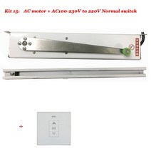 배연창 개폐기 자동 체인식여닫이 창 액추에이터 오프너 전기 모터 자동 닫기/열기 채광/온실 운영자 옵션, Kit15