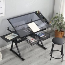 철제 이젤 투명 드로 테이블 그림 받침대