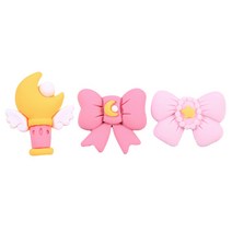달나라 소녀 감성 소품 파츠 비즈 3개 세트 슬라임 레진 공예 아트 데코덴 케이스 만들기 악세사리 부자재, 02 : 별리본(3개)