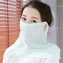 갓샵 아이스 안면 쿨마스크 2종 [쉬폰 스카프 냉감 얼굴 목 자외선 햇빛가리개 여름 목토시 마스크], 블랙
