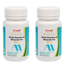 하이웰 프리미엄 멀티 종합 비타민 미네랄 포맨 남성 60캡슐 2팩 (뉴질랜드) Hi Well Premium Multi Vitamins & Minerals For Men