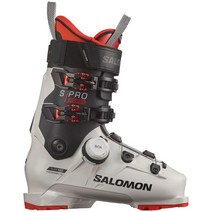 Salomon 살로몬 스키부츠 S​Pro Supra BOA 120 Ski Boots 2024, Grey Aurora/Black/Red, 27.5