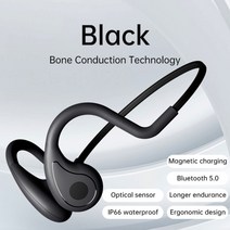 [해외]YC 골전도 헤드폰 mp3 블루투스 무선 이어폰 ip66 헤드셋 스테레오 오픈 이어 핸즈프리 마이크 포함 사이클링 실행, 블랙 기본 버전