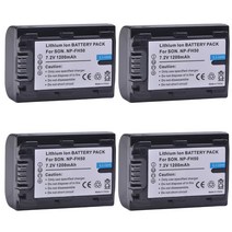 호환제품 NP-FH50 소니 및 DSC-HX1 HX100V HX200 DSLR-A230 A290 A330, 04 4 batteries