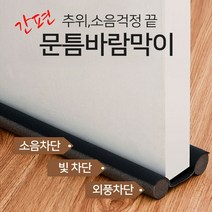 문 외풍 우풍 방풍 틀 가래떡 문풍지 빈틈없게 바람막이 패드, 브라운