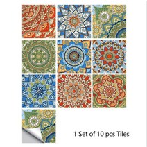 벽 바닥타일 10 개/대 만다라 Style 크리스탈 Hard 타일 세라믹 스티커 주방 옷장 홈 Decor Art 껍질 & 스틱 데칼보다 reballing bga, 9.MZ-2-103 - 15cmX15cmX10pcs