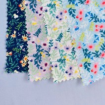 나염 면 원단 면 60수 꽃무늬원단 플라워패턴 파우치 만들기 패브릭원단 홈패브릭 4종, 헤라, 아이