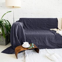 가죽쇼파커버 3인쇼파패드 4인쇼파매트 쇼파스킨 1인쇼파커버 쇼파팔걸이 프랑스 퓨어 린넨, 어두운 회색, 사용자 정의 크기 연락처