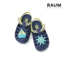 라움에디션 SUMMER VII BABY 네이비 아동 패치장식 샌들