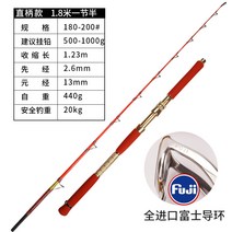 (해외구매대행)도깨비낚시 DEEP SEA HY 후지 FUJI 가이드 지깅대 선상대 다금바리대 대구대 전동릴대 선상낚시대 도깨비팜2, 1.80m 200호 플렛그립 Fuji 가이드