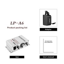 인티앰프 네트워크플레이어 노래방 진공관 앰프 lepy lp-a6 mini power, 12v 2a 어댑터 포함