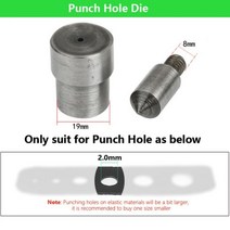 금속 펀치 구멍 몰드 및 그로밋 다이 핸드펀치 프레스 기계 의류용 도구 가죽 공예 액세서리, 03 Punch-2.0mm
