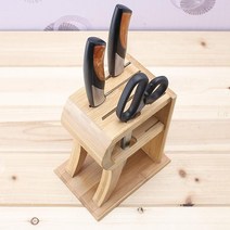 주방 칼꽂이 원목 칼블럭 칼거치대 (6구)