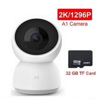 홈캠 가정용cctv 베이비캠 펫캠Xiaomi-스마트 카메라 360 Mi Home Baby Monitor 2K Pro 1296P HD WiFi 비디오 감시 웹캠 야간 투시경 보안, Camera 32GB Card_Original US P