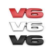 자동차엠블럼 이니셜 금속 자동차 스티커 스타일링 V6 엔진 로고 엠블럼 트렁크 스포츠 터보 배지 3D 데칼, 03 Black_02 SR5