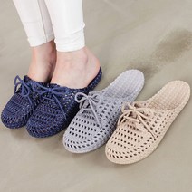 그린섬 oem 2cm 유연성 레이스업 미끄럼방지 앞막힌 펀칭 여성 슬리퍼