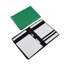 CRESTGOLF 골프 소가죽 스코어북, 초록색, 1개