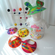 맘아트 DIY 모자 EVA 동물 썬캡 여름만들기, C.분홍