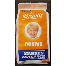(독일마트) BRANDT 브란트 미니 러스크 담백한 과자 105g 6팩 Mini Markenzwieback, 6개