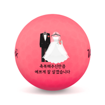 33 결혼답례품 스몰웨딩 홀인원 기념 선물 골프공 로고 인쇄 제작(6구), 브리지스톤 투어 B XS 6구 화이트, A