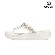 크록스 몬터레이 디아만테 웨지 플립 206343-174