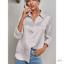 466670 여성 블라우스 셔츠 Blusas mujer de moda 여름 프린트 쉬폰 실크 탑 탑스 긴 소매 세련된