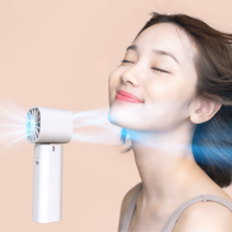 휴대용 무선 미니 탁상용 목걸이 넥팬 선풍기 SPD-1210, 핑크