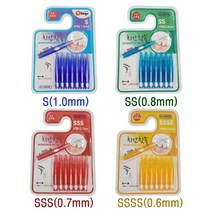 오죤 치간칫솔 I형 8P 1개 / 0.6mm 0.7mm 0.8mm 1.0mm, SS(0.8mm) 8P 1개