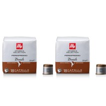 Illy Arabica Selection Iperespresso Brazil Capsule 일리 아라비카 에스프레소 브라질 18 캡슐 120g 2팩, 120.6g, 2개