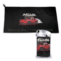 Mazda Mx5 Miata 빠른 건조 수건 체육관 스포츠 목욕 휴대용 Jdm 로드스터 Rx7 Rx8 Mx 5, [01] QuickDry Towel 40x80, [01] One Side Print