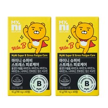 마이니 마이니 슈퍼비 스트레스피로케어 60T 2개세트, 단품, 마이니 슈퍼비 스트레스피로케어 60정 2개세트