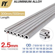 알루미늄 아연 사각 파이프 FUYI 25mm 두께 760mm OD 스트레이트 300mm 500mm 긴 원형 6063 합금 튜브, OD 30 x ID 25mm+500mm, OD 30 x ID 25mm+500mm