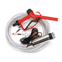 Dc 12v 24v 51mm 워터 펌프 급유 건 세트 4 미터 호스 전기 잠수정 펌프 스테인레스 스틸 디젤 오일 연료 펌프, 은
