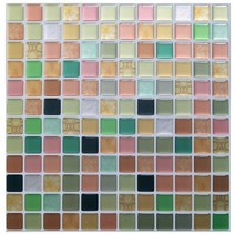 모자이크 바닥 욕실 베란다 현관 타일 모자이크타일 시트지 diy self adhesive 모자이크 타일 에 벽 스티커 비닐 욕실 주방 홈 장식, YJC0016