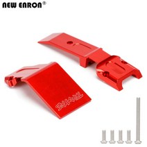 트랙사스서밋 ENRON 알루미늄 전면 및 후면 스키드 플레이트 5337 업그레이드 부품 1Set 1/10 RC TRAXXAS E REVO Summit Slayer 4X4 자동차 액, [01] FRONT RED