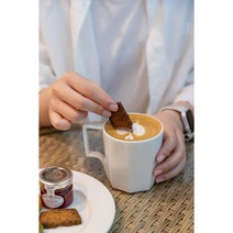 킨토 머그컵 KINTO OCT 도자기컵 플랫화이트 잔, 블랙