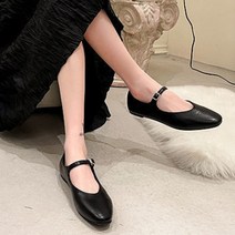 여성 데일리 버클 스트랩 플랫슈즈 S006