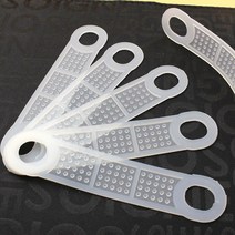 흘림방지고무 옷걸이 미끄럼방지용 고무 옷 흘러내림방지 패드, 화이트1.2cmx10.5cm, 100개