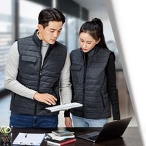 피오젠 PW-V57 플리스 소재 보온성 높음 경량패딩 조끼 겨울 작업복 근무복 유니폼, L(95)