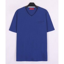 국산 워싱면 20수 무지 포켓 브이넥 반팔티셔츠 S-XXL