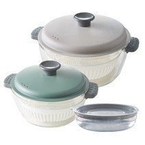 락앤락 간편요리 내열유리 캐서롤 [+가쯔 용기] 세트 오븐/전자레인지/찜기 추천, 1L+2L+가쯔