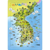 우리나라지도 판퍼즐, 1개, 80피스