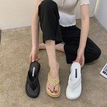심플 통굽 쪼리 슬리퍼