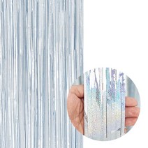 파티은박커튼 [폭1m/높이2m] 홀로그램 실버, 단품